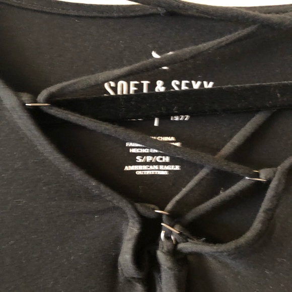 Black cross tee soft and sexy - Picture 2 of 4